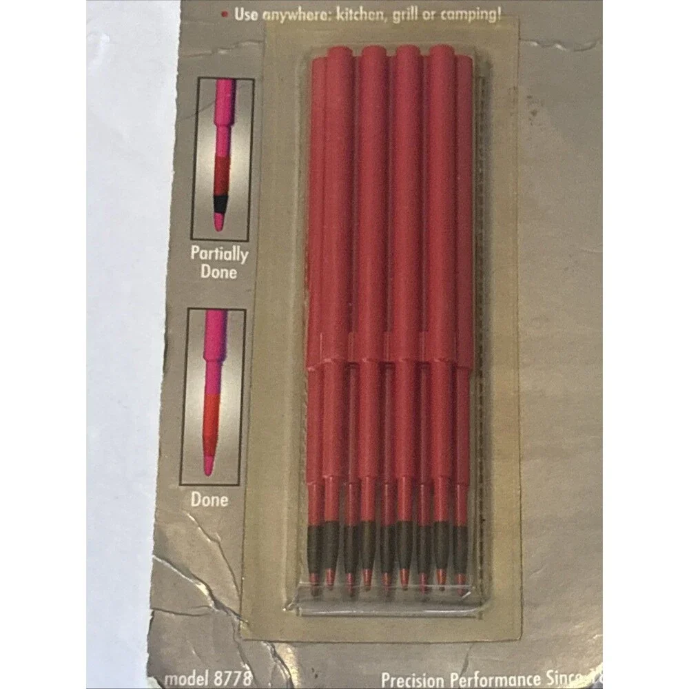 9 Taylor Disposable Baking Thermometers Tell Doneness Cooking NEW